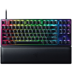 Razer Huntsman V2 Tenkeyless, Optical Gaming Keyboard (Clicky Optical Switch), US Layout, Doubleshot PBT Keycaps, Sound Dampening Foam, Razer Chroma™ RGB, Up to 8000Hz polling rate, Aluminum matte top plate