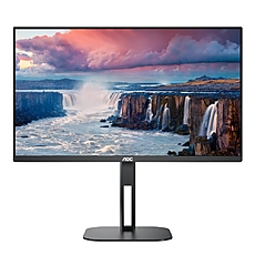 AOC Q27V5C/BK, 27" IPS WLED, 2560x1440@75Hz, 4ms GtG, 1ms MPRT, 300cd m/2, 1000:1, DCR 20M:1, Adaptive Sync, FlickerFree, Low Blue Light, 3Wx2, Tilt, Height Adjust, Pivot, Swivel, HDMI, DP, USB hub AOC Q27V5C/BK, 27" IPS WLED, 2560x1440@75Hz, 4ms GtG, 1ms MPRT, 300cd m/2, 1000:1, DCR 20M:1, Adaptive Sync, FlickerFree, Low Blue Light, 3Wx2, Tilt, Height Adjust, Pivot, Swivel, HDMI, DP, USB hub