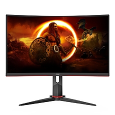 AOC CQ27G2S/BK, 27" Curved 1500R VA WLED, 2560x1440@165Hz, 4ms GtG, 1ms MPRT, 250cd m/2, 3000:1, DCR 80M:1, Adaptive Sync, FlickerFree, Low Blue Light, Tilt, Height Adjust, Swivel, 2xHDMI, DP AOC CQ27G2S/BK, 27" Curved 1500R VA WLED, 2560x1440@165Hz, 4ms GtG, 1ms MPRT, 250cd m/2, 3000:1, DCR 80M:1, Adaptive Sync, FlickerFree, Low Blue Light, Tilt, Height Adjust, Swivel, 2xHDMI, DP
