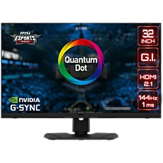MSI Optix MPG321UR QD Gaming Monitor, 32" 144Hz, UHD (3840x2160) 16:9, IPS Anti-glare, 1ms, 400nits (600HDR), 1000:1, 178°/178° G-sync compatible, Adjustable Stand, DisplayHDR 600, 1x DP, 2x HDMI, 1x USB Type-C, 3Y Warranty MSI Optix MPG321UR QD Gaming Monitor, 32" 144Hz, UHD (3840x2160) 16:9, IPS Anti-glare, 1ms, 400nits (600HDR), 1000:1, 178°/178° G-sync compatible, Adjustable Stand, DisplayHDR 600, 1x DP, 2x HDMI, 1x USB Type-C, 3Y Warranty