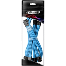 CableMod E-Series Pro ModMesh Sleeved 12VHPWR PCI-e Cable for Super Flower Leadex Platinum / Platinum SE / Titanium / V Gold Pro / V Platinum Pro, EVGA G7 / G6 / G5 / G3 / G2 / P2 / T2 (Light Blue, Nvidia 4000 series, 16-pin to Quad 8-pin, 60cm)