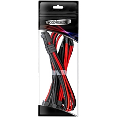 CableMod E-Series Pro ModMesh Sleeved 12VHPWR PCI-e Cable for Super Flower Leadex Platinum / Platinum SE / Titanium / V Gold Pro / V Platinum Pro, EVGA G7 / G6 / G5 / G3 / G2 / P2 / T2 (Black + Red, Nvidia 4000 series, 16-pin to Quad 8-pin, 60cm)
