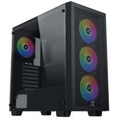 Xigmatek Gaming Z Pro EN41761 Black, E-ATX/ATX/M-ATX/MINI ITX, USB3.0 X1, USB2.0 X2, HD AUDIO, Metal Meshed FP & Left TG,4PCS Z20A & Galaxy II Fan Control Kit