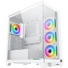 Xigmatek Endorphin Ultra Arctic EN41334 White, E-ATX/ATX/M-ATX/MINI ITX, USB-C X 1, HD AUDIO, Front & Left Seamless TG, 5PCS M20A Arctic & Galaxy II Fan Control Kit