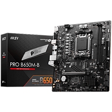 MSI Main Board Desktop PRO B650M-B (AM5, 2x DDR5, 1xHDMI, 1x VGA, 1x PCI-E x16, 1x PCI-E x1, 1x M.2, 4x SATA 6G, 6x USB 3.2 Gen1 Type A, 6x USB 2.0, 2.5G LAN) mATX MSI Main Board Desktop PRO B650M-B (AM5, 2x DDR5, 1xHDMI, 1x VGA, 1x PCI-E x16, 1x PCI-E x1, 1x M.2, 4x SATA 6G, 6x USB 3.2 Gen1 Type A, 6x USB 2.0, 2.5G LAN) mATX