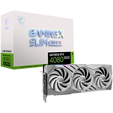 MSI Video Card Nvidia GeForce RTX 4080 SUPER 16G GAMING X SLIM WHITE, 16GB GDDR6X, 256-bit, 23 Gbps Effective Memory Clock, 2610 MHz Boost, 10240 CUDA Cores, 2x DP v1.4a, 2x HDMI 2.1a, RAY TRACING, Triple Fan, 850W Recommended PSU, 3Y MSI Video Card Nvidia GeForce RTX 4080 SUPER 16G GAMING X SLIM WHITE, 16GB GDDR6X, 256-bit, 23 Gbps Effective Memory Clock, 2610 MHz Boost, 10240 CUDA Cores, 2x DP v1.4a, 2x HDMI 2.1a, RAY TRACING, Triple Fan, 850W Recommended PSU, 3Y