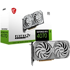 MSI Video Card NVidia GeForce RTX 4070 SUPER 12G VENTUS 2X WHITE OC, 12GB GDDR6X, 192-bit, 2505 MHz Boost, 7168 CUDA Cores, PCIe 4.0, 3x DP 1.4a, HDMI 2.1a, RAY TRACING, Dual Fan, 650W Recommended PSU, 3Y MSI Video Card NVidia GeForce RTX 4070 SUPER 12G VENTUS 2X WHITE OC, 12GB GDDR6X, 192-bit, 2505 MHz Boost, 7168 CUDA Cores, PCIe 4.0, 3x DP 1.4a, HDMI 2.1a, RAY TRACING, Dual Fan, 650W Recommended PSU, 3Y
