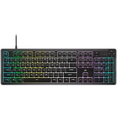 Corsair K55 CORE RGB Gaming Keyboard - Black, Fully customizable ten-zone RGB backlight, dedicated media control buttons, EAN:0840006666547