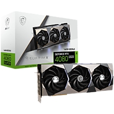 MSI Video Card Nvidia GeForce RTX 4080 SUPER 16G SUPRIM X, 16GB GDDR6X, 256bit, Boost: 2640 MHz, 10240 CUDA Cores, PCIe 4.0, 3x DP 1.4a, HDMI 2.1a, RAY TRACING, Triple Fan, 1x 16pin, 850W Recommended PSU, 3Y MSI Video Card Nvidia GeForce RTX 4080 SUPER 16G SUPRIM X, 16GB GDDR6X, 256bit, Boost: 2640 MHz, 10240 CUDA Cores, PCIe 4.0, 3x DP 1.4a, HDMI 2.1a, RAY TRACING, Triple Fan, 1x 16pin, 850W Recommended PSU, 3Y