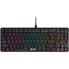 CANYON Cometstrike TKL GK-50, 87keys Mechanical keyboard, 50million times life, with VS11K30A solution, GTMX red switch, Rainbow backlight, 20 modes, 1.8m PVC cable, metal material + ABS, US layout, size: 354*126*26.6mm, weight:624g, black