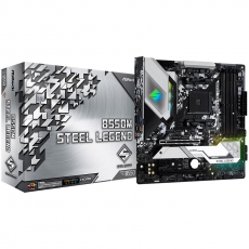 ASROCK Main Board Desktop B550M STEEL LEGEND (AM4, B550, 4xDDR4, 1xPCIe 4.0x16, 1xPCIe 3.0x1, 6xSATA, 1x M.2 PCIe Gen4 x4, 1xM.2, DP, HDMI, 2.5GLAN, mATX, Retail) ASROCK Main Board Desktop B550M STEEL LEGEND (AM4, B550, 4xDDR4, 1xPCIe 4.0x16, 1xPCIe 3.0x1, 6xSATA, 1x M.2 PCIe Gen4 x4, 1xM.2, DP, HDMI, 2.5GLAN, mATX, Retail)