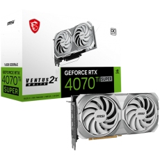 MSI Video Card Nvidia GeForce RTX 4070 TI SUPER 16G VENTUS 2X WHITE OC, 16GB GDDR6X, 256bit, Boost: 2640 MHz, 21Gbps, 8448 CUDA Cores, 3x DP 1.4a, HDMI 2.1a, RAY TRACING, Dual Fan, 1x16pin, 700W Recommended PSU, 3Y MSI Video Card Nvidia GeForce RTX 4070 TI SUPER 16G VENTUS 2X WHITE OC, 16GB GDDR6X, 256bit, Boost: 2640 MHz, 21Gbps, 8448 CUDA Cores, 3x DP 1.4a, HDMI 2.1a, RAY TRACING, Dual Fan, 1x16pin, 700W Recommended PSU, 3Y