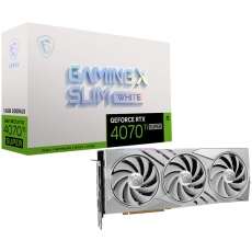 MSI Video Card Nvidia GeForce RTX 4070 Ti SUPER 16G GAMING SLIM WHITE, 16GB GDDR6X, 256-bit, 21 Gbps Effective Memory Clock, 2670 MHz Boost, 8448 CUDA Cores, 3x DisplayPort 1.4a, HDMI 2.1, RAY TRACING, Triple Fan, 700W Recommended PSU, 3Y MSI Video Card Nvidia GeForce RTX 4070 Ti SUPER 16G GAMING SLIM WHITE, 16GB GDDR6X, 256-bit, 21 Gbps Effective Memory Clock, 2670 MHz Boost, 8448 CUDA Cores, 3x DisplayPort 1.4a, HDMI 2.1, RAY TRACING, Triple Fan, 700W Recommended PSU, 3Y