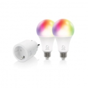 Смарт комплект DELTACO SH-KIT01, Контакт, 2 x LED крушки, Google Assistant, Alexa