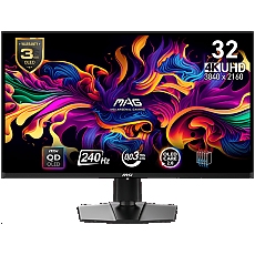 MSI MAG 321UPX QD-OLED Gaming Monitor, 32" 240Hz, UHD (2840x2160) 16:9, QD-OLED Anti-Reflection, 0.03ms, 250nits, 1500000:1, 178°/178°, Adaptive sync, Adjustable Stand, 1x DP, 2x HDMI, 1xType-C, 1xHeadphone out, 3Y Warranty MSI MAG 321UPX QD-OLED Gaming Monitor, 32" 240Hz, UHD (2840x2160) 16:9, QD-OLED Anti-Reflection, 0.03ms, 250nits, 1500000:1, 178°/178°, Adaptive sync, Adjustable Stand, 1x DP, 2x HDMI, 1xType-C, 1xHeadphone out, 3Y Warranty