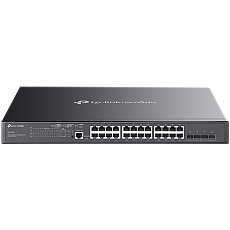 TP-Link SG3428MP Omada 28-Port Gigabit L2+ Managed Switch with 24× Gigabit 802.3af/at PoE+ ports and 4× Gigabit SFP slots, 384 W total PoE budget, Omada app, Static Routing, VLAN, ACL, QoS, IGMP Snooping, OAM, and DDM, ERPS, Zero-Touch Provisioning TP-Link SG3428MP Omada 28-Port Gigabit L2+ Managed Switch with 24× Gigabit 802.3af/at PoE+ ports and 4× Gigabit SFP slots, 384 W total PoE budget, Omada app, Static Routing, VLAN, ACL, QoS, IGMP Snooping, OAM, and DDM, ERPS, Zero-Touch Provisioning