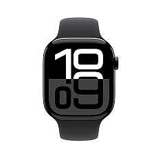 Apple Watch S10 GPS 46mm Jet Black Alu Case with Black Sport Band - M/L