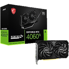 MSI Video Card Nvidia GeForce RTX 4060 Ti 8G VENTUS 2X BLACK E1 OC, 8GB GDDR6, 128bit, Boost: 2565 MHz, 4352 CUDA Cores, PCIe 4.0, 3x DP 1.4a, HDMI 2.1a, RAY TRACING, Dual Fan, 1x 8pin, 550W Recommended PSU, 3Y MSI Video Card Nvidia GeForce RTX 4060 Ti 8G VENTUS 2X BLACK E1 OC, 8GB GDDR6, 128bit, Boost: 2565 MHz, 4352 CUDA Cores, PCIe 4.0, 3x DP 1.4a, HDMI 2.1a, RAY TRACING, Dual Fan, 1x 8pin, 550W Recommended PSU, 3Y