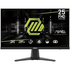 MSI MAG 256F Gaming Monitor, 24.5"" 180Hz, FHD (1920x1080) 16:9, Rapid IPS Anti-glare, 1ms, 250nits, 1000:1, 178°/178°, Adaptive Sync, Adjustable Stand, 1x DP, 2x HDMI, 3Y Warranty MSI MAG 256F Gaming Monitor, 24.5"" 180Hz, FHD (1920x1080) 16:9, Rapid IPS Anti-glare, 1ms, 250nits, 1000:1, 178°/178°, Adaptive Sync, Adjustable Stand, 1x DP, 2x HDMI, 3Y Warranty