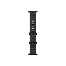 Apple Watch 49mm Band: Black Ocean Band - Black Titanium Finish