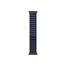 Apple Watch 49mm Loop: Navy Alpine Loop - Large - Black Titanium Finish