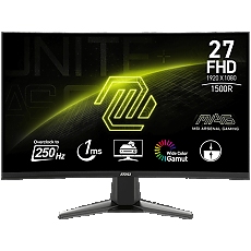 MSI MAG 27C6X Curved Gaming Monitor, 27" 250Hz, FHD (1920x1080) 16:9, VA Anti-glare, 1500R curve, 1ms, 250nits, 3000:1, 178°/178°, Adaptive-Sync, Adjustable Stand, 1x DP, 2x HDMI, 3Y Warranty MSI MAG 27C6X Curved Gaming Monitor, 27" 250Hz, FHD (1920x1080) 16:9, VA Anti-glare, 1500R curve, 1ms, 250nits, 3000:1, 178°/178°, Adaptive-Sync, Adjustable Stand, 1x DP, 2x HDMI, 3Y Warranty