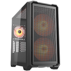 COUGAR | MX600 Mini RGB Black | PC Case | Mini Tower / Mesh Front Panel / 2 x 160mm + 1 x 120mm Fans / Transparent Left Panel