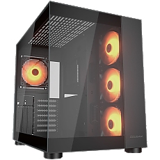 COUGAR | FV150 RGB | PC Case | Mid tower / Dual Chamber / TG Front and Left Pannels / Quick Detachable Air Filters / Up to 8 Fans (4x120mm ARGB Preinstalled) / Black