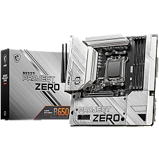 MSI B650M PROJECT ZERO, mATX, Socket AM5, Dual Channel DDR5 7600+(OC)MHz, 1x PCIe x16 slot, 2x M.2 slots, 1x HDMI, 1x DP, 2xUSB 2.0, 2xUSB 5Gbps Type A, 3xUSB 10Gbps Type A, 1xUSB 20Gbps Type C, 7.1 HD Audio, 2.5Gbps LAN