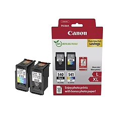 Canon PG-540L / CL541XL PVP + Canon Photo Paper Variety Pack A4 & 10 x 15cm (VP-101)