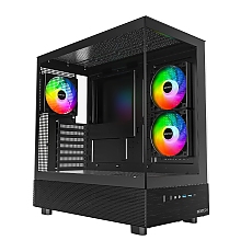 Montech кутия Case ATX - XR (B) - 3 x 120 mm ARGB Fans, USB-C, Black
