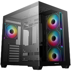 DeepCool CG530 4F, Mid Tower, Mini-ITX/Micro-ATX/ATX, Rear Connector support, 2xUSB3.0, 1xType-C Gen 2, 1xAudio, 3x120mm ARGB Reverse Fan, 1x120mm ARGB Fan, Tempered Glass, Mesh Panel, Black, R-CG530-BKADA4-G-1 DeepCool CG530 4F, Mid Tower, Mini-ITX/Micro-ATX/ATX, Rear Connector support, 2xUSB3.0, 1xType-C Gen 2, 1xAudio, 3x120mm ARGB Reverse Fan, 1x120mm ARGB Fan, Tempered Glass, Mesh Panel, Black, R-CG530-BKADA4-G-1