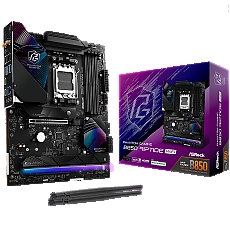 ASROCK MB Desktop B850 RIPTIDE Wi-Fi, AM5, 4x DDR5, 1x PCIe 5.0 x16, 1x Blazing M.2(PCIe Gen5x4), 3x Hyper M.2, 4x SATA3, RAID 0, 1, 10, 7.1 CH HD Audio, 1x HDMI, 9x USB 3.2, 8x USB 2.0, 3x USB-C, 2.5G LAN, 2x Wi-Fi 7, 1x HDMI, 1x SPDIF, ATX ASROCK MB Desktop B850 RIPTIDE Wi-Fi, AM5, 4x DDR5, 1x PCIe 5.0 x16, 1x Blazing M.2(PCIe Gen5x4), 3x Hyper M.2, 4x SATA3, RAID 0, 1, 10, 7.1 CH HD Audio, 1x HDMI, 9x USB 3.2, 8x USB 2.0, 3x USB-C, 2.5G LAN, 2x Wi-Fi 7, 1x HDMI, 1x SPDIF, ATX