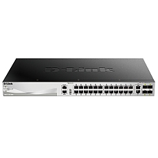 D-Link 24x10/100/1000BASE-T ports Layer 3 Stackable Managed Gigabit Switch with 2x10GBASE-T ports and 4xSFP+ ports