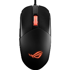 Asus ROG Strix Impact III Gaming Mouse, Semi-Ambidextrous, Wired, Lightweight, 12000 DPI sensor, 5 programmable buttons, Replaceable switches, Paracord cable, FPS gaming mouse, Black