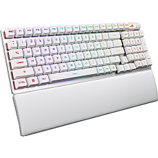Asus ROG Strix Scope II 96 Wireless Gaming Keyboard, Tri-Mode Connection, Dampening Foam & Switch-Dampening Pads, Hot-Swappable Pre-lubed ROG NX Snow Mechanical Switches, PBT Keycaps, RGB-White