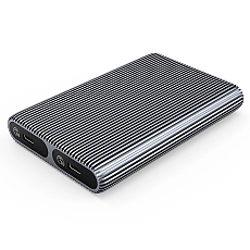 Orico външна кутия за диск Storage - Case - M.2 NVMe Dual-Bay - USB-C 10Gbps, Aluminium - AM2C3-2N-GY
