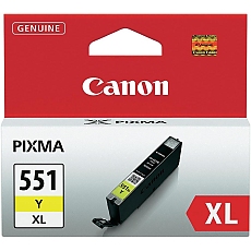 Canon CLI-551XL Y + Canon Plus Glossy II PP-201, 10x15 cm, 100 sheets