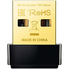 AC600 Nano Wi-Fi USB Adapter,433Mbps at 5GHz + 200Mbps at 2.4GHz, USB 2.0
