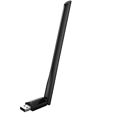 AC600 High Gain Wireless Dual Band USB Adapter, 1T1R, 433Mbps at 5GHz + 200Mbps at 2.4GHz, 802.11ac/a/b/g/n, USB 2.0 interface, external antenna