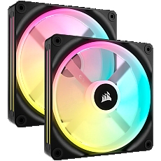 CORSAIR QX RGB Series, iCUE LINK QX140 RGB, 140mm Magnetic Dome RGB Fan, Dual Fan Kit