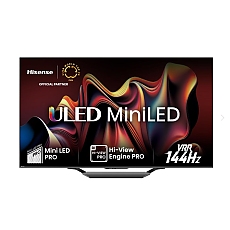 Hisense 85" U7NQ, 4K Ultra HD 3840x2160, ULED, FALD, Quantum Dot, 144Hz, IPS, HDR 10+, HLG, Dolby Vision IQ, Dolby Atmos, Smart TV, WiFi 5GHz, WiFi Direct, BT, Anyview Cast, 4xHDMI, 2xUSB, LAN, CI+, DVB-T2/C/S2, Black Hisense 85" U7NQ, 4K Ultra HD 3840x2160, ULED, FALD, Quantum Dot, 144Hz, IPS, HDR 10+, HLG, Dolby Vision IQ, Dolby Atmos, Smart TV, WiFi 5GHz, WiFi Direct, BT, Anyview Cast, 4xHDMI, 2xUSB, LAN, CI+, DVB-T2/C/S2, Black