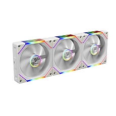 Gamdias Комплект вентилатори Fan Pack 3-in-1 3x120mm - AEOLUS P2-1203 White, Swappable Fan Blades (Reverse Fan Blades Included), Daisy-Chain, Infinity Mirror