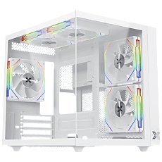 Aqua M Lite Arctic (WH, MATX, U3x1 & U2x1, 2PCS TG, 4PCS G22A Arctic Reverse & 1PC G22A Arctic,ARGB Remote Control Box)