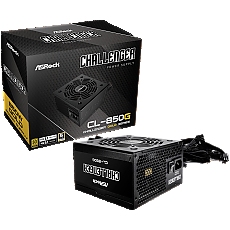 Asrock CL-850G, 850W, 80 Plus GOLD, Non Modular PSU, 2x EPS 12V CPU(4+4pin), 4x PCIe (6+2pin), 2x 4-pin connectors, 4x SATA, OCP, SCP, OVP, UVP, OTP, OPP protections, 120 mm Fan, ATX 3.1, 5Y warranty
