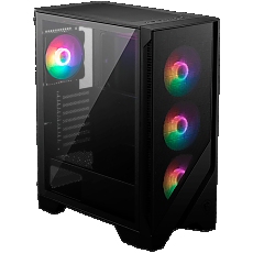 MSI MAG FORGE 120A AIRFLOW, Mid-Tower, ATX/M-ATX/ITX, 2x USB 3.2 Gen 1 Type-A, 1x Audio/1x Mic, LED On/Off Button, ARGB Hub, 6x 120mm ARGB Fans, Mesh Panel, 4mm Tempered Glass