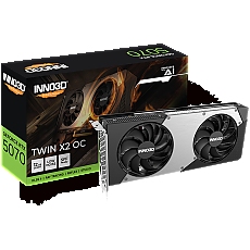 INNO3D NVIDIA RTX 5070 X2 12GB GDDR7 192bit, 2542MHz / 28Gbps, 3x DP, 1x HDMI, 2 fans 2 slot