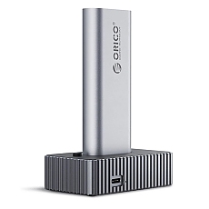 Orico външна кутия за диск/докинг станция Storage - Case/Docking Station - M.2 NVMe/NGFF - IT18C3-GY