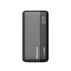 CANYON Power Bank PB-240, 25000mAh PD140W display power bank,Size160.0x82x27 mm Weight 508+-10g, Dark Grey